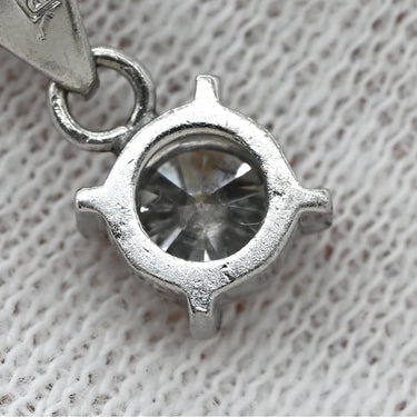 ノンブランド NON BRAND ダイヤ ペンダント プラチナシルバー Pt900 ダイヤモンド Pt850(チェーン) ネックレス プラチナム 1P 1石 1粒 ソリテール 4本爪 ラウンド チェーン