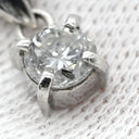 ノンブランド NON BRAND ダイヤ ペンダント プラチナシルバー Pt900 ダイヤモンド Pt850(チェーン) ネックレス プラチナム 1P 1石 1粒 ソリテール 4本爪 ラウンド チェーン