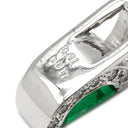 ノンブランド NON BRAND エメラルド ダイヤ エメラルドグリーン×プラチナシルバー Pt900 エメラルド ダイヤモンド ペンダントトップ 緑 ネックレストップ エメラルドカット スクエア プラチナム