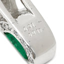 ノンブランド NON BRAND エメラルド ダイヤ エメラルドグリーン×プラチナシルバー Pt900 エメラルド ダイヤモンド ペンダントトップ 緑 ネックレストップ エメラルドカット スクエア プラチナム