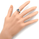 ノンブランド NON BRAND ブルーサファイア 0.56ct ダイヤリング プラチナシルバー Pt900 サファイア ダイヤモンド リング 指輪 青 Pt900 オーバルミックスカット 1石 10号