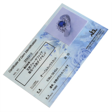 ノンブランド NON BRAND ブルーサファイア 0.56ct ダイヤリング プラチナシルバー Pt900 サファイア ダイヤモンド リング 指輪 青 Pt900 オーバルミックスカット 1石 10号
