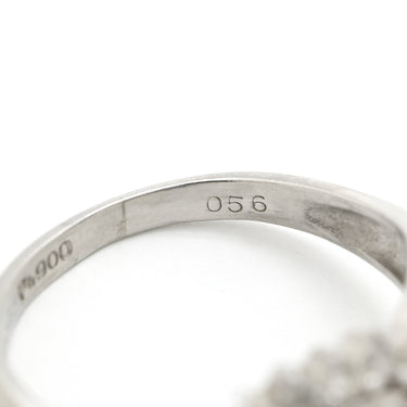 ノンブランド NON BRAND ブルーサファイア 0.56ct ダイヤリング プラチナシルバー Pt900 サファイア ダイヤモンド リング 指輪 青 Pt900 オーバルミックスカット 1石 10号