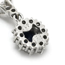 ノンブランド NON BRAND ブルーサファイア ダイヤ ブルー×プラチナシルバー Pt900 サファイア ダイヤモンド Pt850(チェーン) ネックレス オーバルカット Pt900 プラチナム 青 メレ フラワーモチーフ ヘイロー スクリューチェーン