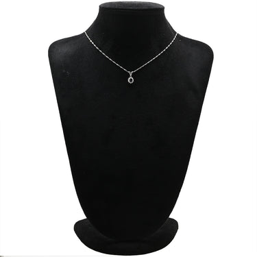 ノンブランド NON BRAND ブルーサファイア ダイヤ ブルー×プラチナシルバー Pt900 サファイア ダイヤモンド Pt850(チェーン) ネックレス オーバルカット Pt900 プラチナム 青 メレ フラワーモチーフ ヘイロー スクリューチェーン