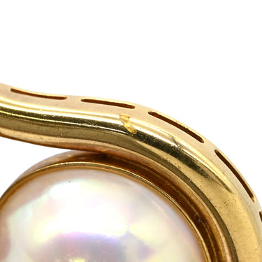 ノンブランド NON BRAND パール ルビー ダイヤ パールホワイト×イエローゴールド K18YG パール ダイヤモンド ルビー ペンダントトップ 赤 ネックレストップ マベパール ホワイトパール 真珠 18K YG 750