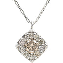 ノンブランド NON BRAND ダイヤ ペンダント プラチナシルバー Pt900 ダイヤモンド Pt850(チェーン) ネックレス プラチナム ひし形 角型 スクエア カラーダイヤ