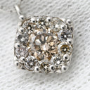 ノンブランド NON BRAND ダイヤ ペンダント プラチナシルバー Pt900 ダイヤモンド Pt850(チェーン) ネックレス プラチナム ひし形 角型 スクエア カラーダイヤ