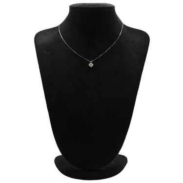 ノンブランド NON BRAND ダイヤ ペンダント プラチナシルバー Pt900 ダイヤモンド Pt850(チェーン) ネックレス プラチナム ひし形 角型 スクエア カラーダイヤ