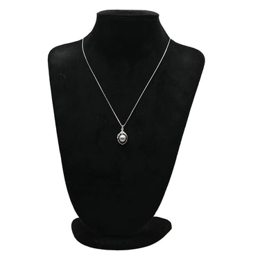 ノンブランド NON BRAND 黒蝶パール 12ｍｍ ダイヤモンド ホワイトゴールド K18WG パール ペンダントトップ 真珠 黒 シルバー 750 18金 ネックレストップ チャーム ラウンドシェイプ