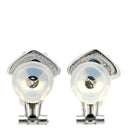 ノンブランド NON BRAND ホワイトゴールド×プラチナム×ブルー K14WG ダイヤモンド ブルーサファイア イヤリング ブルーサファイア 14K WG 14金 Pt850 ダイヤ ひねりデザイン