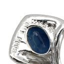 ノンブランド NON BRAND ホワイトゴールド×プラチナム×ブルー K14WG ダイヤモンド ブルーサファイア イヤリング ブルーサファイア 14K WG 14金 Pt850 ダイヤ ひねりデザイン