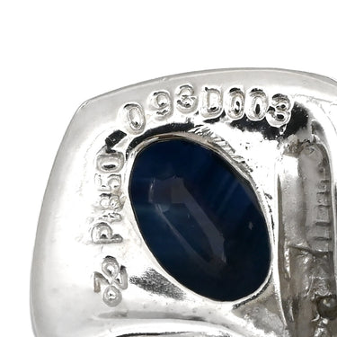 ノンブランド NON BRAND ホワイトゴールド×プラチナム×ブルー K14WG ダイヤモンド ブルーサファイア イヤリング ブルーサファイア 14K WG 14金 Pt850 ダイヤ ひねりデザイン