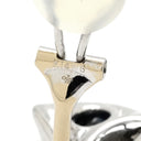 ノンブランド NON BRAND ホワイトゴールド×プラチナム×ブルー K14WG ダイヤモンド ブルーサファイア イヤリング ブルーサファイア 14K WG 14金 Pt850 ダイヤ ひねりデザイン