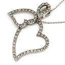 ノンブランド NON BRAND ダイヤ ハート ペンダント ホワイトゴールド K18WG ダイヤモンド ネックレス 18K 18金 WG ダイヤ ハートモチーフ