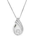 ノンブランド NON BRAND ダイヤ ペンダント プラチナシルバー Pt900 ダイヤモンド Pt850(チェーン) ネックレス 1P 1石 1粒