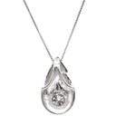 ノンブランド NON BRAND ダイヤ ペンダント プラチナシルバー Pt900 ダイヤモンド Pt850(チェーン) ネックレス 1P 1石 1粒