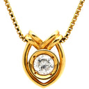 ノンブランド NON BRAND ダイヤペンダント イエローゴールド K18YG ダイヤモンド ネックレス 18K 1P 1石 1粒 ダイヤモンド 0.24ct ベネチアンチェーン