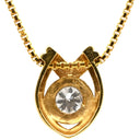 ノンブランド NON BRAND ダイヤペンダント イエローゴールド K18YG ダイヤモンド ネックレス 18K 1P 1石 1粒 ダイヤモンド 0.24ct ベネチアンチェーン