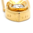 ノンブランド NON BRAND ダイヤペンダント イエローゴールド K18YG ダイヤモンド ネックレス 18K 1P 1石 1粒 ダイヤモンド 0.24ct ベネチアンチェーン
