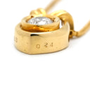 ノンブランド NON BRAND ダイヤペンダント イエローゴールド K18YG ダイヤモンド ネックレス 18K 1P 1石 1粒 ダイヤモンド 0.24ct ベネチアンチェーン