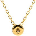 ノンブランド NON BRAND ダイヤ ペンダント プラチナシルバー K18YG ダイヤモンド ネックレス Au750 18K 18金 1P 1石 1粒 ソリティア ラウンド アズキチェーン プリンセスサイズ