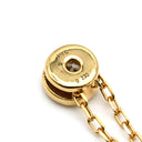 ノンブランド NON BRAND ダイヤ ペンダント プラチナシルバー K18YG ダイヤモンド ネックレス Au750 18K 18金 1P 1石 1粒 ソリティア ラウンド アズキチェーン プリンセスサイズ