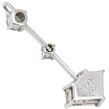 ノンブランド NON BRAND ダイヤモンド 3連 SI2 プラチナシルバー Pt900 ダイヤモンド ペンダントトップ 3P 3石 3粒 ドロップ Pt900 トリロジー ネックレストップ チャーム