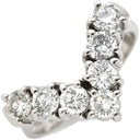 ノンブランド NON BRAND ダイヤリング プラチナシルバー Pt900 ダイヤモンド リング 指輪 V字 Vライン 7P 7石 13.5号