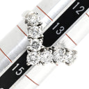 ノンブランド NON BRAND ダイヤリング プラチナシルバー Pt900 ダイヤモンド リング 指輪 V字 Vライン 7P 7石 13.5号