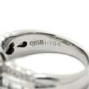 ノンブランド NON BRAND ダイヤ 0.515ct デザインリング プラチナシルバー×イエローゴールド Pt900 ダイヤモンド K18YG リング 指輪 プラチナ900 スクエア プリンセスカット ラウンドブリリアントカット 14号