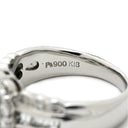 ノンブランド NON BRAND ダイヤ 0.515ct デザインリング プラチナシルバー×イエローゴールド Pt900 ダイヤモンド K18YG リング 指輪 プラチナ900 スクエア プリンセスカット ラウンドブリリアントカット 14号