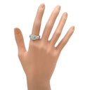 ノンブランド NON BRAND ダイヤ 0.515ct デザインリング プラチナシルバー×イエローゴールド Pt900 ダイヤモンド K18YG リング 指輪 プラチナ900 スクエア プリンセスカット ラウンドブリリアントカット 14号