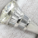 ノンブランド NON BRAND ダイヤリング プラチナシルバー Pt900 ダイヤモンド リング 指輪 マーキスカット ダイヤモンド 13号