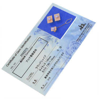 ノンブランド NON BRAND パール タイピン セット ホワイト×イエローゴールド K18YG GP(バックピン) カフス K18YG Au750 18K 18金 あこや アコヤ 真珠 タイタック ピンズ