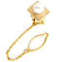 ノンブランド NON BRAND パール タイピン セット ホワイト×イエローゴールド K18YG GP(バックピン) カフス K18YG Au750 18K 18金 あこや アコヤ 真珠 タイタック ピンズ