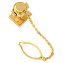 ノンブランド NON BRAND パール タイピン セット ホワイト×イエローゴールド K18YG GP(バックピン) カフス K18YG Au750 18K 18金 あこや アコヤ 真珠 タイタック ピンズ