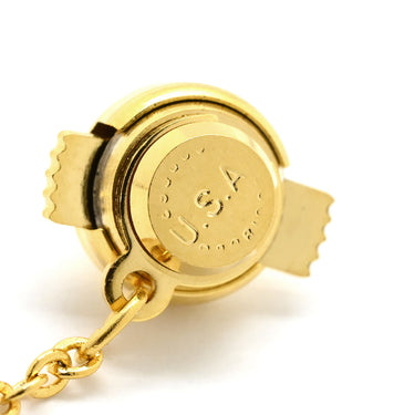 ノンブランド NON BRAND パール タイピン セット ホワイト×イエローゴールド K18YG GP(バックピン) カフス K18YG Au750 18K 18金 あこや アコヤ 真珠 タイタック ピンズ