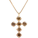 ノンブランド NON BRAND クロス ダイヤモンド ピンクゴールド K18PG ダイヤモンド ネックレス 十字架 Au750 18K 18金 PG