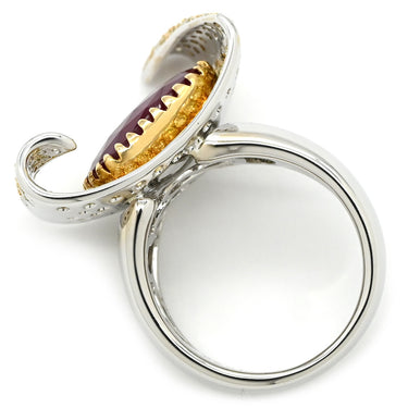 ノンブランド NON BRAND ルビー ダイヤリング ホワイトゴールド K18WG ルビー ダイヤモンド リング 指輪 レッド 赤 ダイヤモンド クッションミックスカット 2.52ct 11号