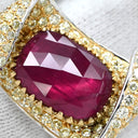 ノンブランド NON BRAND ルビー ダイヤリング ホワイトゴールド K18WG ルビー ダイヤモンド リング 指輪 レッド 赤 ダイヤモンド クッションミックスカット 2.52ct 11号