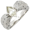 ノンブランド NON BRAND ダイヤ 1ct リング プラチナシルバー Pt900 ダイヤモンド リング 指輪 ファンシーカット リボン デザインリング プラチナ900 14.5号