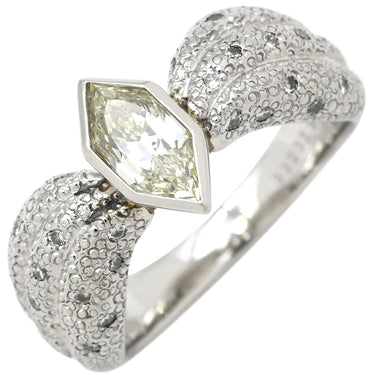 ノンブランド NON BRAND ダイヤ 1ct リング プラチナシルバー Pt900 ダイヤモンド リング 指輪 ファンシーカット リボン デザインリング プラチナ900 14.5号