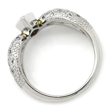 ノンブランド NON BRAND ダイヤ 1ct リング プラチナシルバー Pt900 ダイヤモンド リング 指輪 ファンシーカット リボン デザインリング プラチナ900 14.5号