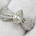 ノンブランド NON BRAND ダイヤ 1ct リング プラチナシルバー Pt900 ダイヤモンド リング 指輪 ファンシーカット リボン デザインリング プラチナ900 14.5号