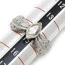 ノンブランド NON BRAND ダイヤ 1ct リング プラチナシルバー Pt900 ダイヤモンド リング 指輪 ファンシーカット リボン デザインリング プラチナ900 14.5号