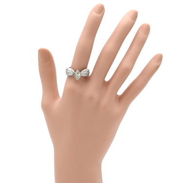 ノンブランド NON BRAND ダイヤ 1ct リング プラチナシルバー Pt900 ダイヤモンド リング 指輪 ファンシーカット リボン デザインリング プラチナ900 14.5号