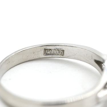 ノンブランド NON BRAND ルビー 0.19ct ダイヤリング プラチナシルバー Pt900 ルビー ダイヤモンド リング 指輪 レッド 赤 1石 オーバルミックスカット ダイヤモンド 4Pダイヤ 9号