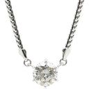 ノンブランド NON BRAND ダイヤ ペンダント プラチナシルバー Pt850 ダイヤモンド ネックレス 1P 1石 1粒 6本爪 ダイヤモンド