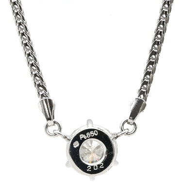 ノンブランド NON BRAND ダイヤ ペンダント プラチナシルバー Pt850 ダイヤモンド ネックレス 1P 1石 1粒 6本爪 ダイヤモンド